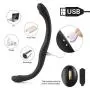 Remote Control Double-Ended Dildos Vibrator Adult Toys for Lesbian Gay Couples, 15.7 Inch Silicone Waterproof Flexible Vibrating Dildo with Curved Shaft for Vaginal G-spot and Anal Play (Blacks Dick)