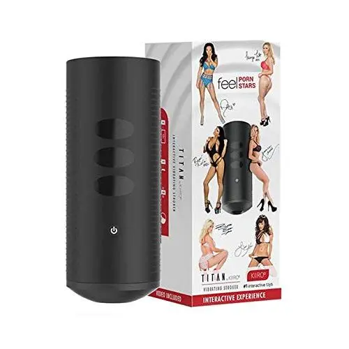 Kiiroo - Titan The Experience Interactive Vibrating Stroker Black Male Masturbator Sex Toy for Man