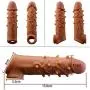LI yuan Realistic Penis Extension Cock Sleeve Reusable Silicone Penis Enlarger Condom for Men Dildo Enhancer Couple Sex Toys