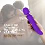 G Spot Dildo Vibrator for Vagina Stimulation, Ultra Soft Bendable Quiet Waterproof Rechargeable Vibrator with 7 Vibration Patterns-Adult Sex Toys for Women and Couple- Purple