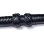 BARE SUTRA Premium Handmade : Genuine Real Leather : Long Bull Crop Spanking Whip Blue Braided Plait Handle Hand Wrist Strap 6 ft