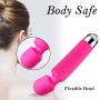 Wand Massager Cordless Vibrating Personal Back Neck Massage | Handheld Mini Body Massagers for Women | Waterproof | Muscle Electric Vibrating Masagers for Female | Small | Wireless | Pink