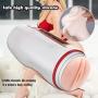 SPFOZ Sex Men Masturabator Toys Hands Free Male Pocket Blow-Job Sucking Viginal Thrusting Pussy Vibration Sucking Passion Experience 3D Realistic Vigina Massge Sleeve Six Toys for Men Erogenous Moanin