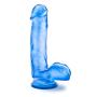 Eden 7" Realistic Feel Flexible Dildo Sex Toy Suction Cup Harness Compatible (Blue)