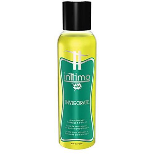 Wet Aromatherapy Massage and Bath Oil, Invigorate, 4 Ounce