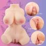 Sex Doll Male Masturbator with Vagina and Anal, 3D Realistic Love Doll with Torso for Men Masturbation, Fondlove Male Sex Toy with Pussy Ass Butt (with Torso)