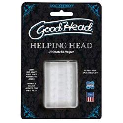 Doc Johnson Goodhead - Helping Head - Ultimate BJ Helper - 2.3 inch ULTRASKYN Stroker - Compact Desight Allows For Oral Play - Proudly Made In America - Frost