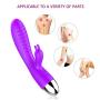 Cordless Waterproof USB Rechargable 30 Vibration Soft Dual Motor Wireless Quiet Pleasure Vǐbrǎtǒr Vibrate Arbitrary Bending Recovery Effect for Body Wand -Purple