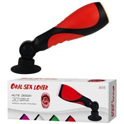 FST Oral Sex Masturbator Hands-free Intense Vibration & Suction System (Red / Black)