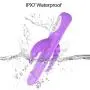 Rabbit Vibrator with 3 Strong Motors 3x7 Vibration Rotation Modes for G-Spot Clitoris Anal Triple Intense Stimulation, PALOQUETH Waterproof 360° Rotating Bunny Vibrator Clit Stimulator for Women