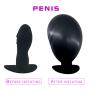 Medical Grade Waterproof Silicone Expand Inflatable anāl Plúg Bùtt Toys for Male, Female and Beginners