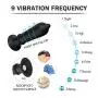 YUXINGER 9 Ví-brátions Modes án-al Víbrátor s Bútt Pl-ùg Stimulate Women Men Dido  Adùlt Silicone Massager Toy - Black
