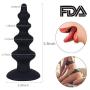 Romi Silicone Suction Cup Anal Trainer Butt Plugs Anal Plug - Five Beads Pagoda Anal Sex Toy