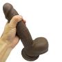 Didlo Womens Realistic Soft Silicone Adult Fun Waterproof with Strong Suction Cup for Female Best Gift 9.36 Inch