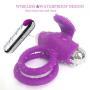 USB Rechargeable 10 Speed Waterproof Separable Easy to Clean Male Double Ring Massage Tools with Adult Toys Play for Men Or Couples（Choice of Purple or Black） (Purple)