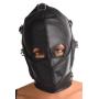 Strict Leather Asylum Leather Hood with Removable Blindfold and Muzzle, Medium/Large