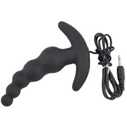 Oceantree(TM)10 Speed Waterproof Silicon Anal Plug Vibrator Stimulator (Black)