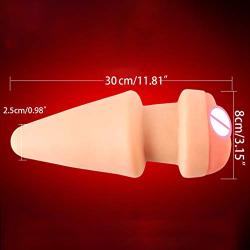 Flosky 2 in 1 Amal Plug Stimulation Male Realistic Massager Toy for Women Men Couple