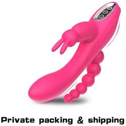 Villvi 12 Speeds T-hrusting R-otating New Curved Shaf Big Rabbit Wand Toy for Women&Couples Waterproof&Whisper Quie