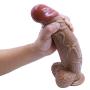 YOULAN 11in Ultra-Realistic Flesh-Colored Waterproof Soft and Multi-Scene Suction Cup Massager Wife Massager