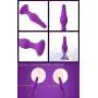 Wearable Vibrant Toy for Women Toy kit for Women Men B~UTT Pl~ugs Set Jeweled an~al Trainers for Men Women Couples Lover