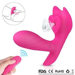 Realistic Vibratòr for Wonem Wearable Vibration P-anties C-litōris Stimulation, Female Wireless Remote Control Charging Sucking Wearable Massage -Rose Red by Dwoon