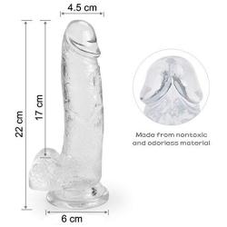 8.6 Inch Realistic Dîldɔ with Suction Cup+Lube