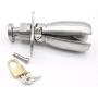 ThinkMax Chastity Device Stainless Steel Butt Plug Heavy Lock Petal Expension Anal Chastity for Advanced Fetish BDSM Game