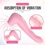 Quiet Waterproof Dual Motor Wireless Soft 12 Speeds Mode USB Cable Rechargeable Cordless Sucking Vǐbrǎtǒr Multispeed & The Best Tool Handheld Massage (Color Pink)