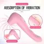 Silent 12 Speed Dual Motor Wireless USB Recharging Waterproof Cordless Soft Sucking Víbràtòr Wand Scalp Can Bending at Any Angle Handheld Pleasure (Pink)