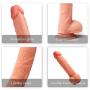 Shuajnba Kil 18cm Lifelike Artifical Flexible Dildo with Suction Cup for Woman Silica Gel Massaging Rod Sunglasses Jeans Handheld Personal Body Massager Waterproof (Color : Flesh)