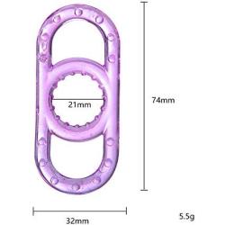 GUANGSHAN 1Pc Stretchy Medical Silicone Three Cages Co~ck Ring Ere~ction Prolong Pe~NIS Extension Relay Eja~culation Séx Toys for Adult