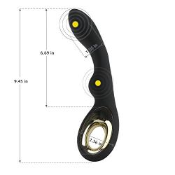 Dual Motors Massager Handheld Large 9.45 Inch Personal Waterproof Powerful Silent and Silicone(Black)