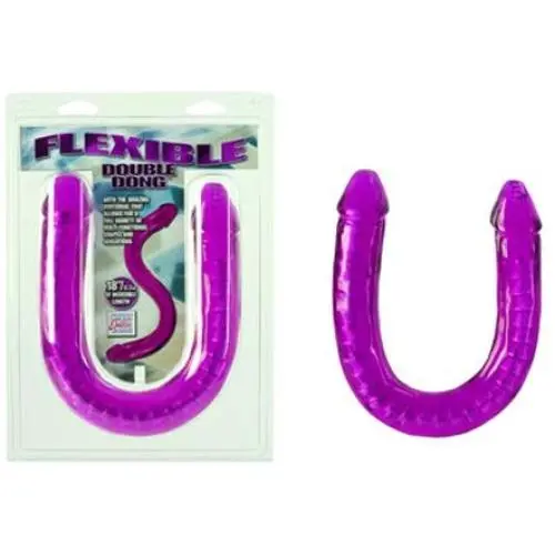 California Exotics Flexible Double Dong, Lilac, 18&quot
