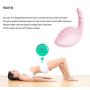 Bluetooth Wireless App Controlled Electric Massager Wearable Fitness Kegel Ball, 9 Innovation and 1000+ Frequencies, Double Vibration Waterproof and Rechargeable- USA Shipment (Pink)