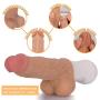 Realistic Dildo-Vibrator Lifelike Thrusting & Vibrating Silicone Dildo for Anal Vagina G-spot with 10 Vibrations & 6 Telescopic Speeds Featured Waterproof Rechargeable Quite Sex Toys for Women Orgasm
