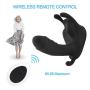 Wearable Viibranrtor 10 Modes Wireless Remote Control Waterproof Dual Motor Waterproof Massaging Tool for Couples - Black