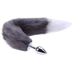 iEFiEL Animal Anal Cram Costume Metal Butt Fox Tail Plug (Black)