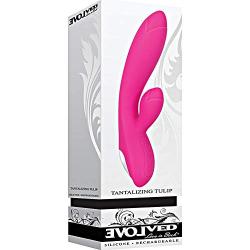 Evolved Novelties Dual Motors Waterproof Silicone USB Rechargeable Tantalizing Tulip Rabbit-Style - PinkCouples Vibrator