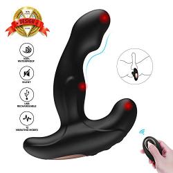 Male Vibrating Prostate Massager Sex Toy with 12 Speed for Wireless Remote Control Anal Pleasure Waterproof Rechargeable Prostate Stimulator Anal Vibrator Butt Plug,Unisex G spot Vibrator Anal Sex Toy