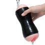 ZEMALIA Male Masturbators Adult Sex Toys 2 in 1 3D Realistic Pocket Vagina Pussy and Mouth Masturbator Cup with Teeth and Tongue Masturbation Sleeve Stroker for Men