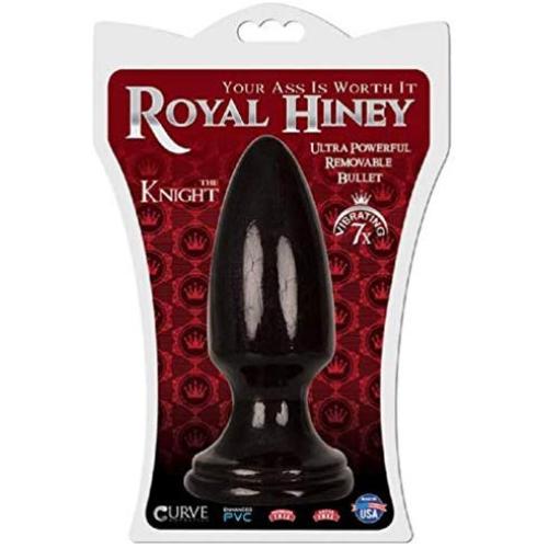 Royal Hiney Red The Knight - 7 Modes - Smooth - Vibrating Anal Plug (Black)