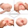 Rzoeox 3D Male Masturbator Realistic TPE Sex Doll with Tight Vagina and Anal Extremely Soft Ass Adult Sex Toy for Men (8.3 x 6.7 x 3.5in)