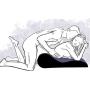 Gorge-buy Sex Pillow - 34.25 * 27.55 * 10.23inch Wedge Bed Pillow - Sex Toys Knight Pose Fun Mat- Wave Inflatable Flocking Pillow for Sex Love (D)