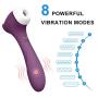 Clitoral Sucking Vibrator with 8 Vibrations & 5 Suctions-Clitoral Vibrators Nipples Suction Stimulator- Quiet Waterproof Rechargeable Sex Toys for Women Couples(Purple)