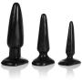 CalExotics Colt Anal Trainer Kit - 3 Piece Male Butt Plug Set - Waterproof Fetish Sex Toys for Couples - Black