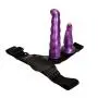 Double Dual Amazing Gifts Huge Strap Pants Artificial Dual Soft Lesbian Strapless Strapon Panties Funny Toy Women Purple
