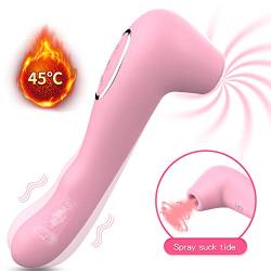 Waterproof Dual Motor Cordless Quiet 12 Modes Soft Pleasure Wireless USB Rechargable Sucking Vǐbrǎtǒr Can Bending at Any Angle More Convenient for Bedroom Handheld Massager Color