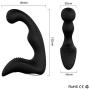 ROWAWA Prostate Massaging Toy Rechargeable and Waterproof Vibrating Butt Anal Plug Prostate Vibrator for Men, Black, 7.04 Ounce