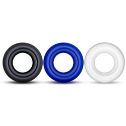 Blush Novelties Soft Stretchy Male Enhancement Cock Rings - Assorted Pack of 3